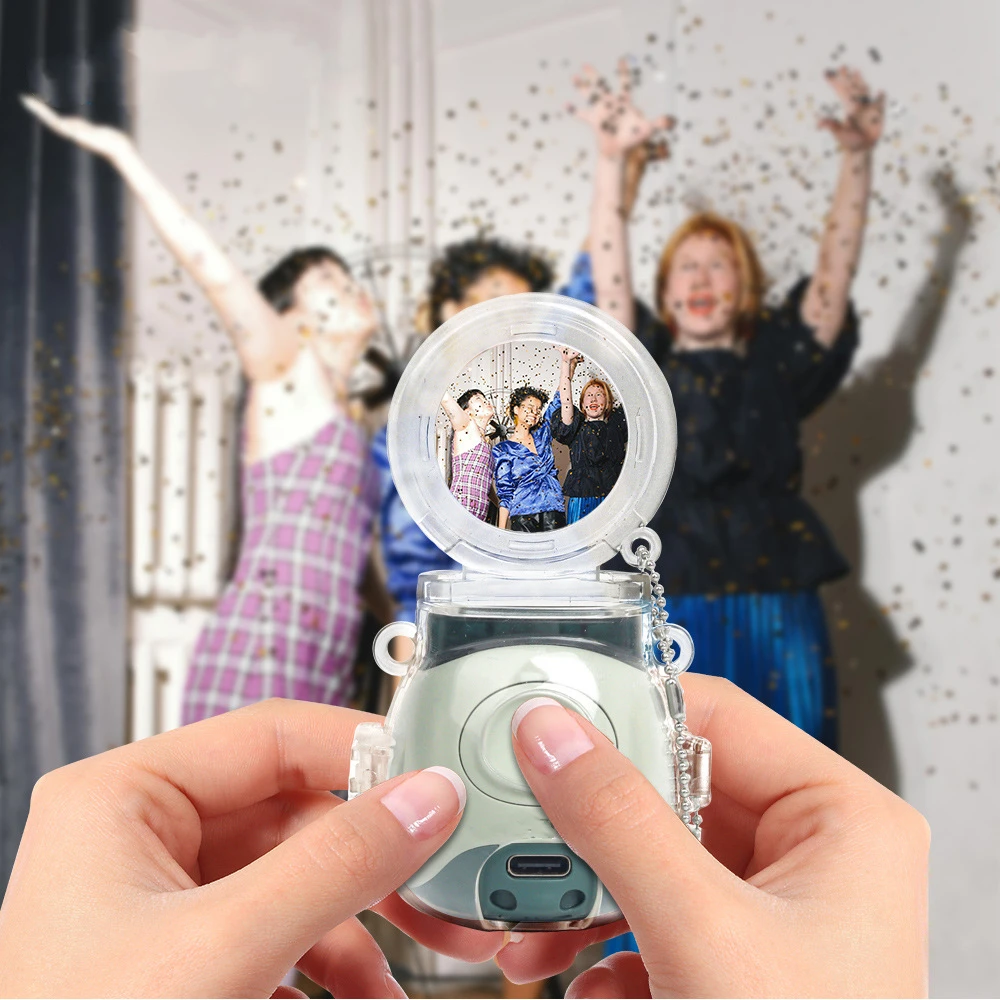 

for Instax Pal Transparent Protective Case with Selfie Mirror Scratch and Fall Resistant Protective Sleeve Set