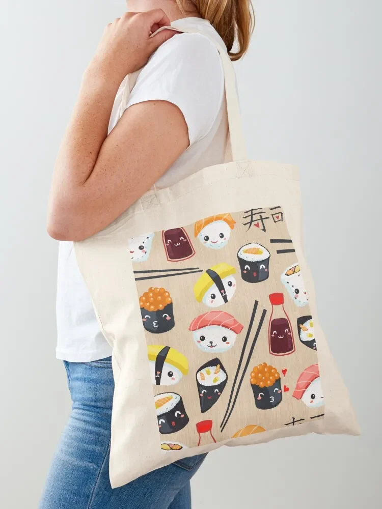 

Kawaii Sushi Tote Bag shopping bag logo cute pouch bag tote custom Candy bags