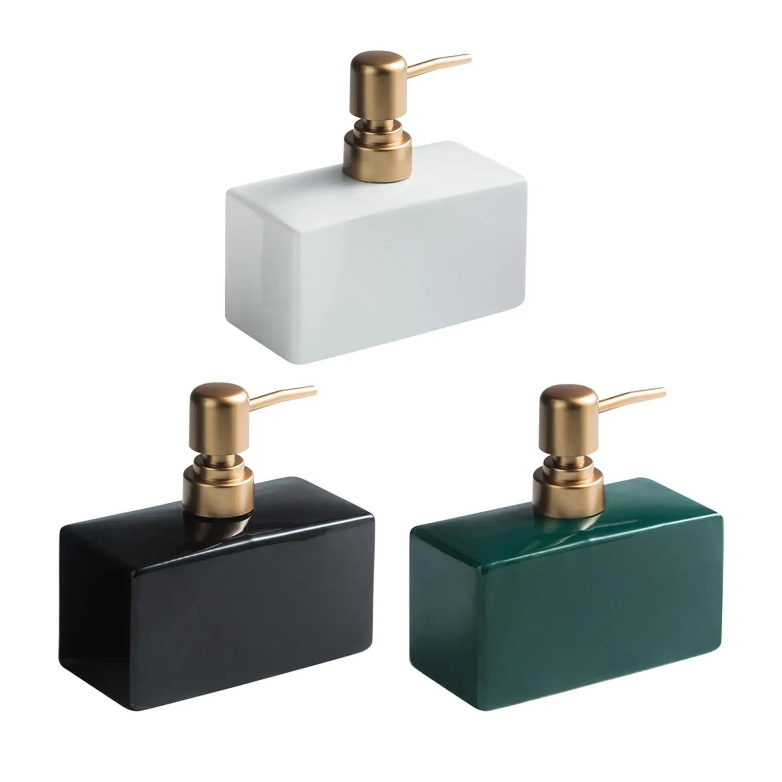 

Ceramic Soap Dispenser Pump Bottle Refillable for Bathroom Restaurant
