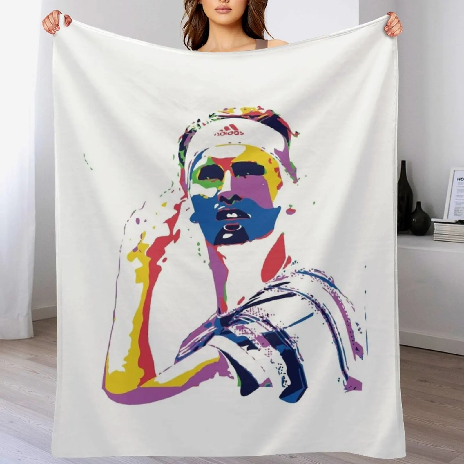 

zverev alexander tennis player Throw Blanket Quilt Personalized Gift Camping Soft Blankets
