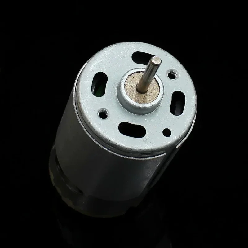Inventory Miniature Medium and High Speed 555 Motor DC12v10000 Rpm Strong Torque Magnetic Carbon Brush Motor Long Axis D Axis