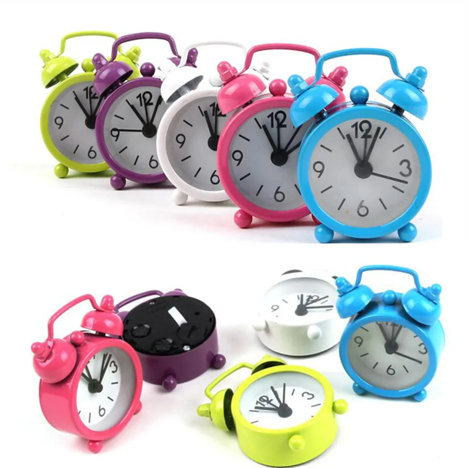 Creative Cute Mini Metal Small Alarm Clock Electronic Small Alarm Clock  Perfect As A Special Present 1 X Alarm Clock Gift