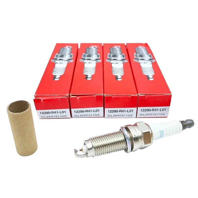 4/6Pcs 12290-R41-L01 DILZKR7A11GS Dual Iridium Spark Plug for Honda Accord Civic CRV CR-V HR-V Odyssey Pilot 1.8 2.4 3.5 R20A