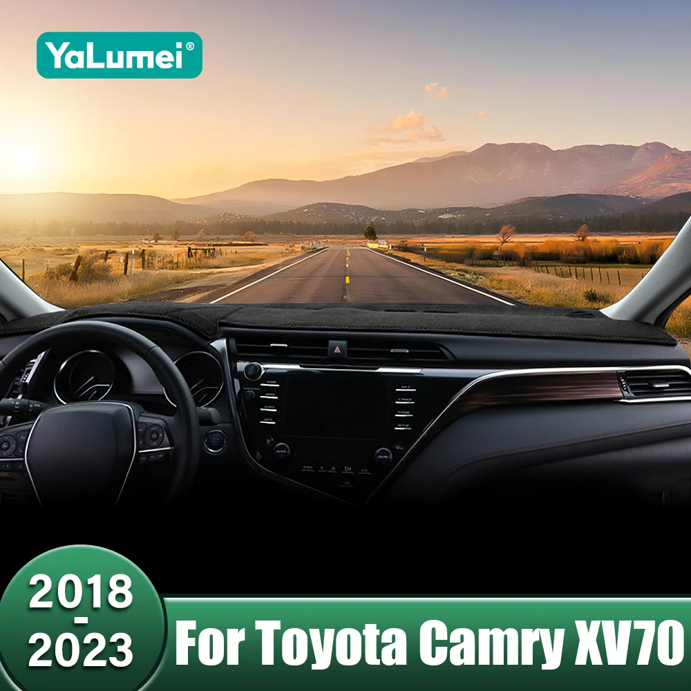

Car Dashboard Cover Avoid Light Pads Sun Shade Mats Anti-UV Carpets For Toyota Camry XV70 70 2018 2019 2020 2021 2022 2023 2024
