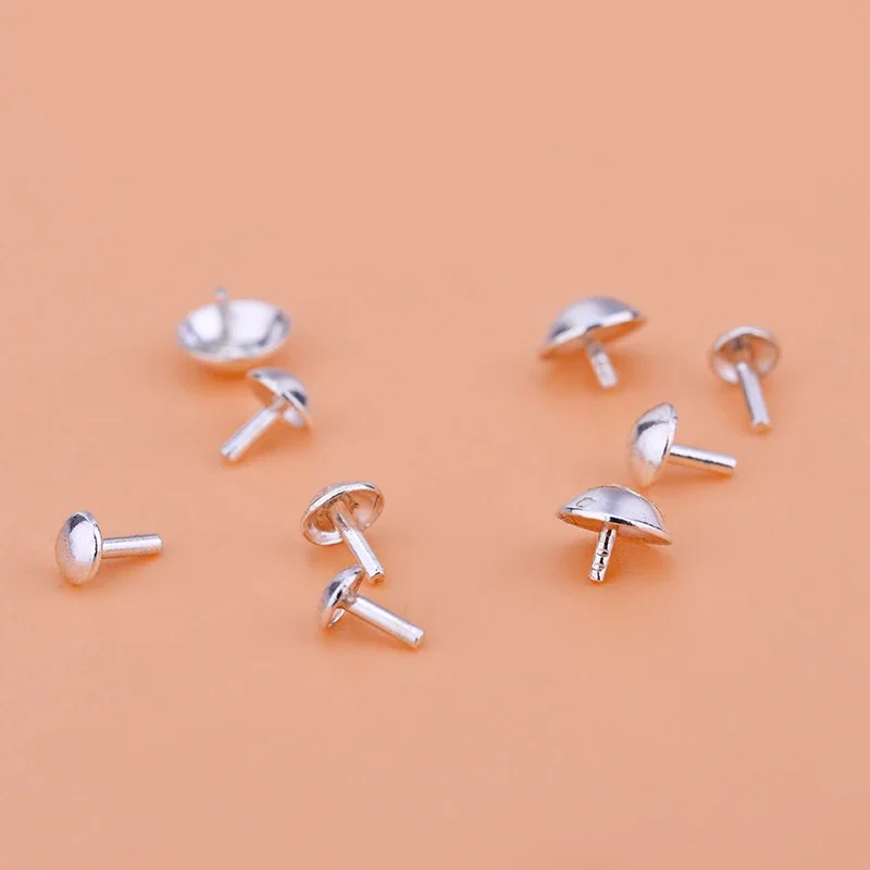 

10PCS S925 sterling silver jewelry pushpin crystal pearl beads handmade DIY material jewelry accessorie