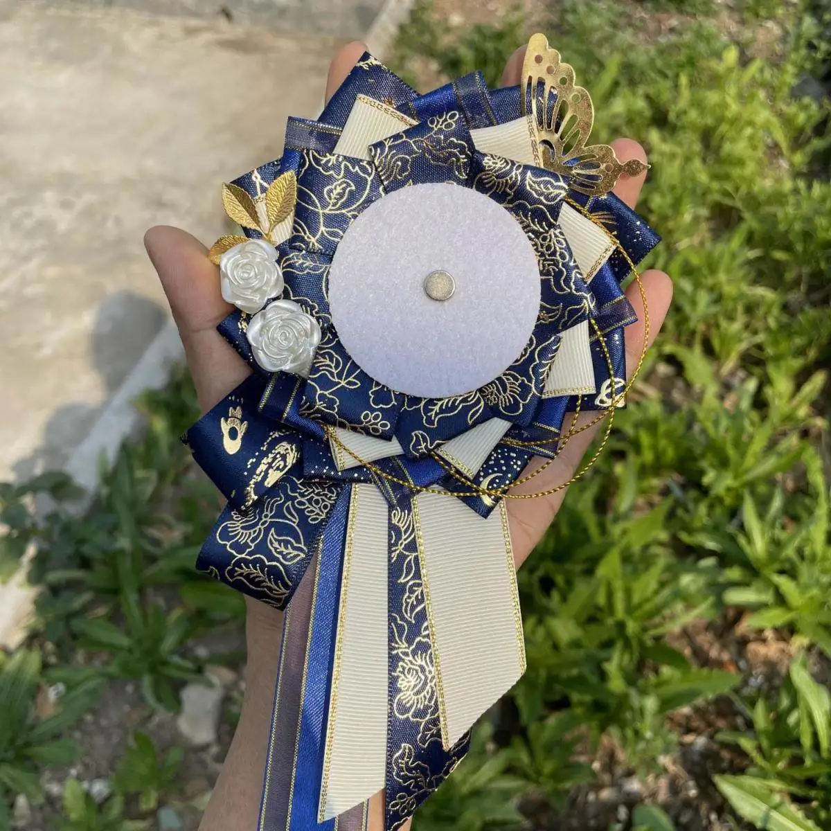 

spring long streamers bow Skew-tailed award rosette ribbons Japanese style Appreciation Rosette quadratic element Badge Rosette