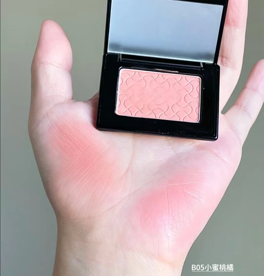 Blush Powder Single Color Matte Satin Fine Flash Silky Velvet Natural Cheek Tint Brighten Longlasting Face Makeup