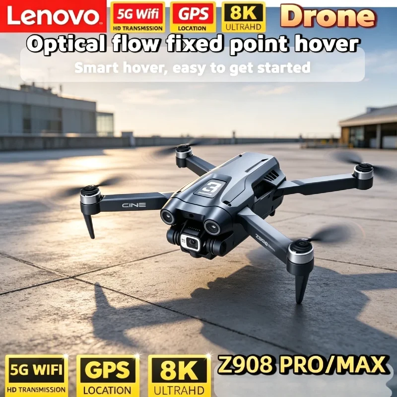 

Lenovo Original Z908 Pro max Drone RC Folding Quadcopter Helicopter toys Brushless Motor WIFI FPV,8K Professional HD Dual Camera