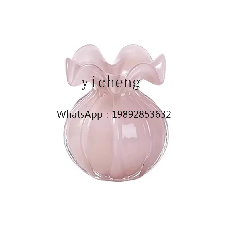 

M3-19 Glass vase ornament living room flower arrangement glass dining table living room