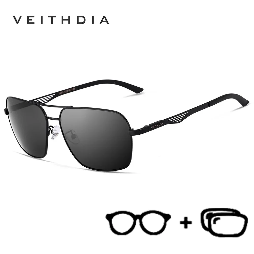 

VEITHDIABrand New Custom Prescription Sunglasses Polarized UV400 Lens Myopia Glasses Unisex Square Outdoor Sports Glasses P24590
