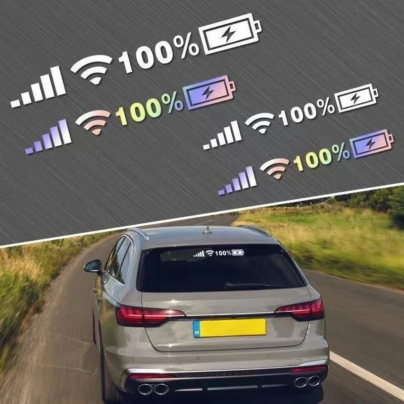 Reflective Stickers Car Windshield Signal WiFi Power Stickers on Car Mobile Phone Car Stickers Auto Exterior Decor Accessories