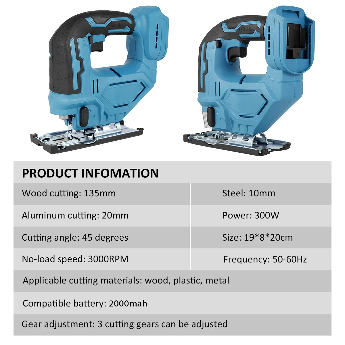 Brushless Electric Curved Saw Cordless Jig Saw Portable Multi-Function Carpenter Power Tool For Makita 18V Lithium Battery