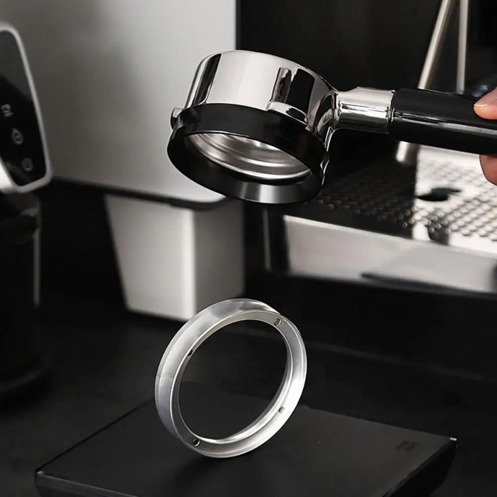 

51/53/58mm Coffee Dosing Ring Aluminum Alloy Magnetic Portafilter Coffee Catcher Ring External Fastening Design