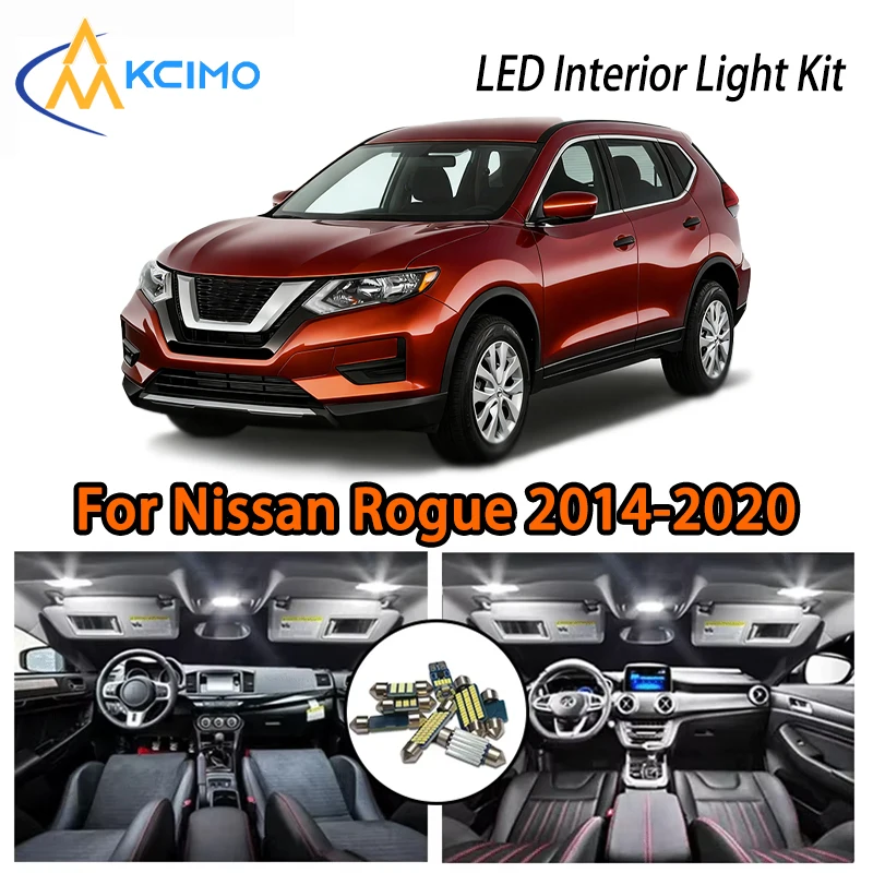 

Premium White Ice Blue Interior Lights For Nissan Rogue 2014-2020, Two Colors Choice Atmosphere