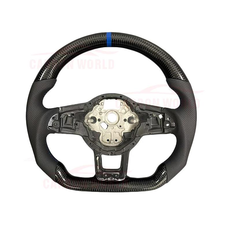 

Customized carbon fiber sports leather steering wheel for Volkswagen Golf POLO GTI MK4 5 6 GTD upgrade MK7 steering wheel