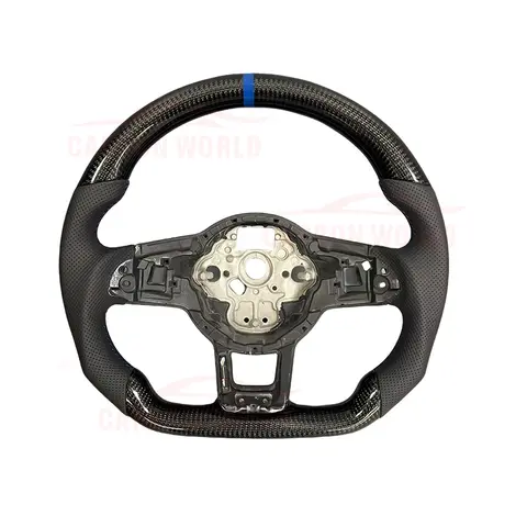 Customized carbon fiber sports leather steering wheel for Volkswagen Golf POLO GTI MK4 5 6 GTD upgrade MK7 steering wheel