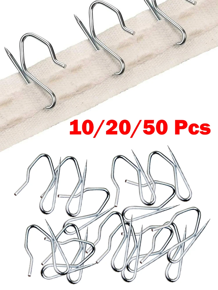 10/20/50pcs Urtain Hook Metal Pin S Hook Curtain Hook Shower Curtain Hanging Hook Home Curtain Hardware Accessories