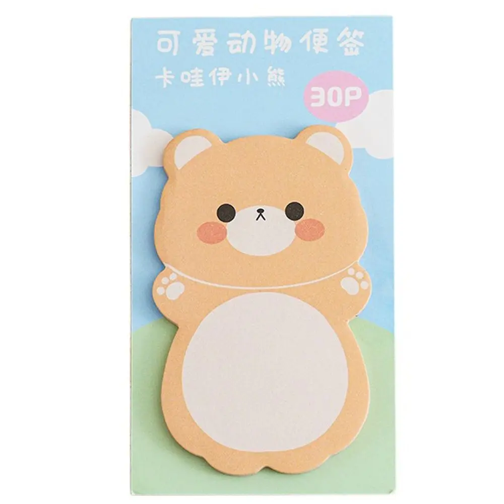 Message Notes Cartoon Bear Animal Memo Pad Sheep Cat Notepad Kawaii Posted Sticky Notes Office