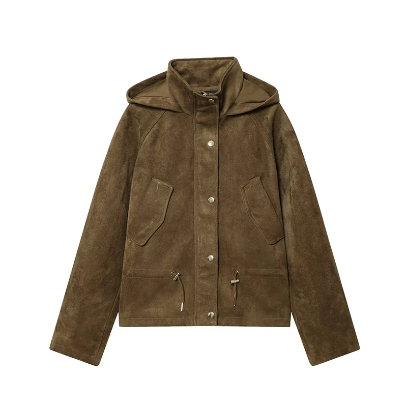 

Женские куртки, пальто, осенне-зимняя мода, пальто с капюшоном и воротником-стойкой, длинными рукавами, повседневная женская верхняя одежда, шикарные топы