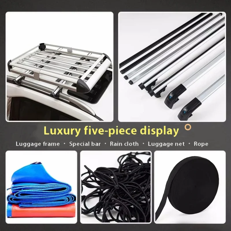 

Universal Aluminum Alloy Roof Rack with Aluminum Crossbars SUV Easy Installation Car Lage Cer Off-Road Travel