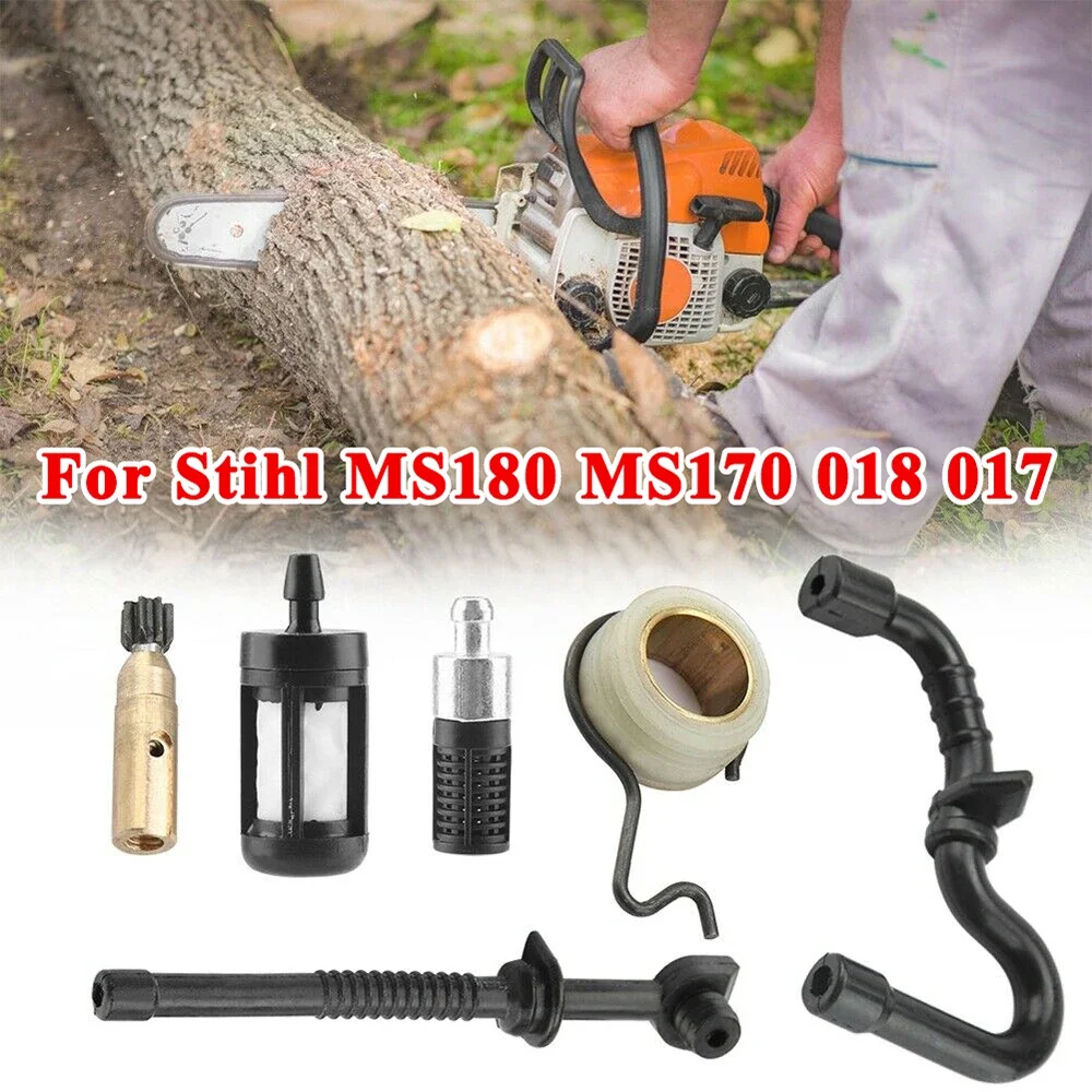 

Keep Your For Stihl Chainsaw Running Smoothly with This Oil Pump Worm Gear Fuel Hose Filter Kit Fits MS180 MS170 018 017!