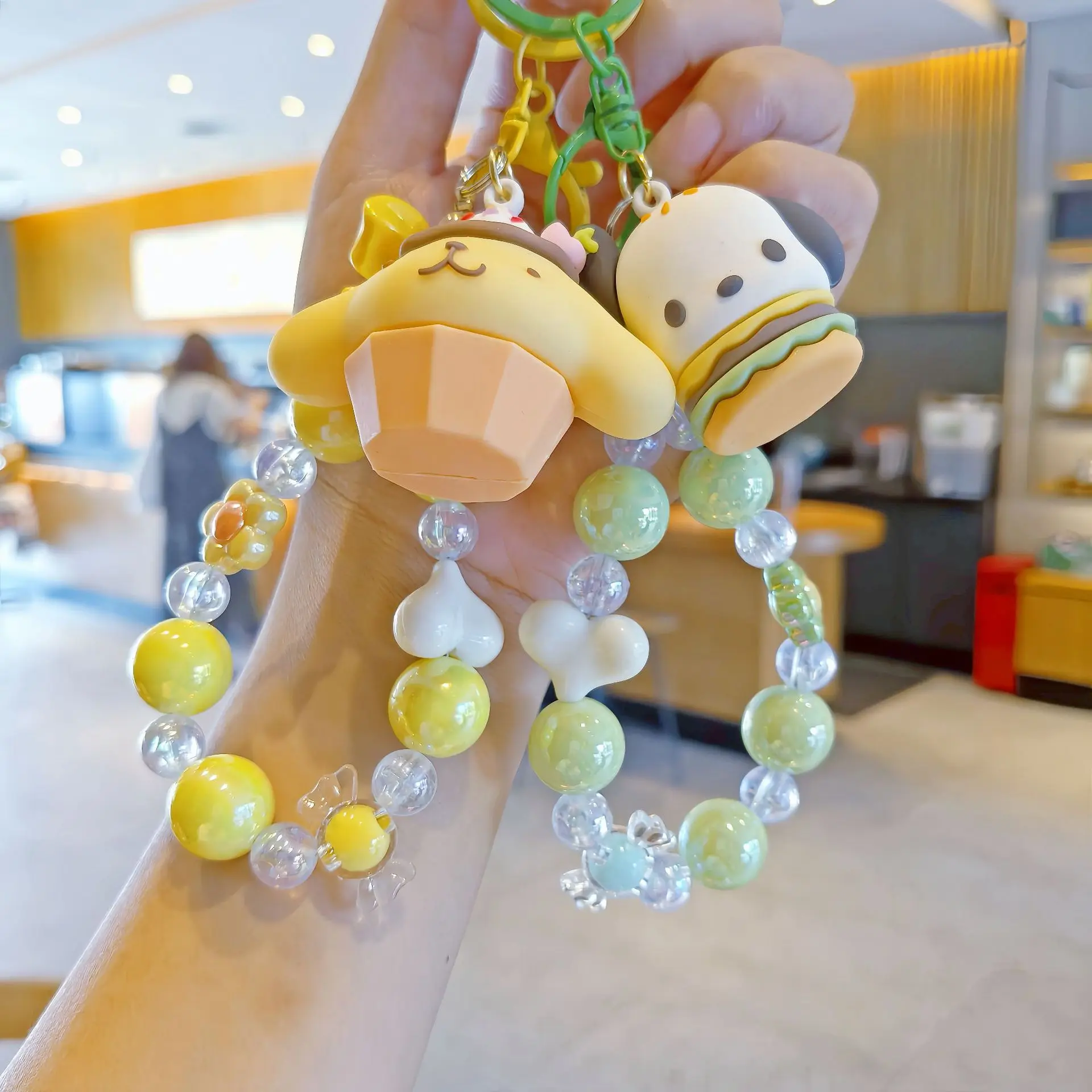 Новый Sanrio Pom Pom Purin Kurumi Melody Cinnamoroll мультфильм милый брелок «сделай сам» браслет кулон кукла кулон девушка ручная цепочка из бисера