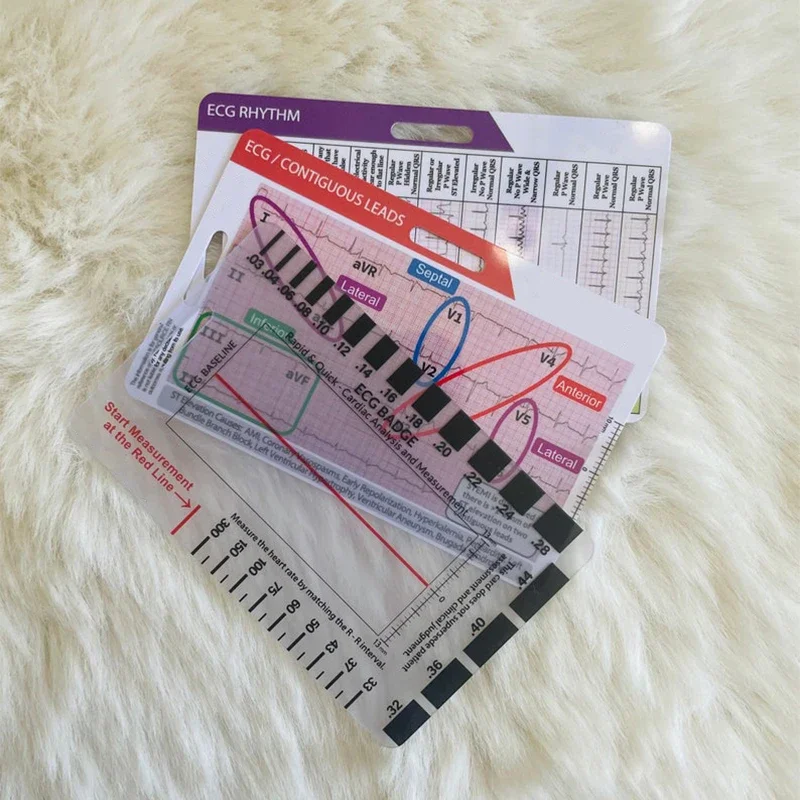 ECG/EKG إيقاع بطاقة الجيب بطاقة الجيب ل ECG مسطرة قياس ذاتية البيض يؤدي متصل أداة القياس الدقيقة المنزلية