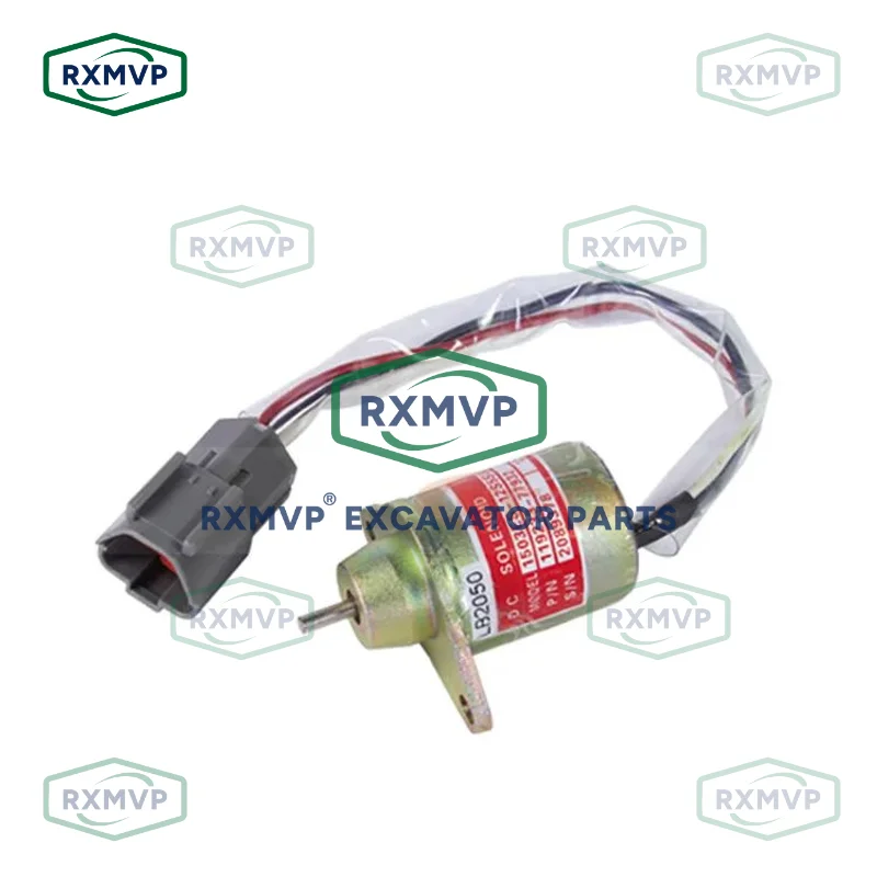 Excavator Stop solenoid For Hyu-ndai PC119233-77932 1503S-12S5SUC12S 12V  1503ES-24S5SUC12S 24V  R55  R60-7 DH55 DH60 PC40  PC50