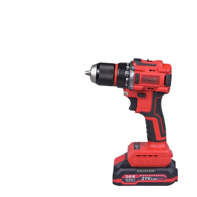 

Ручная дрель Ударная дрель с большой стальной пушкой Бесщеточная литиевая электрическая дрель из чистой меди