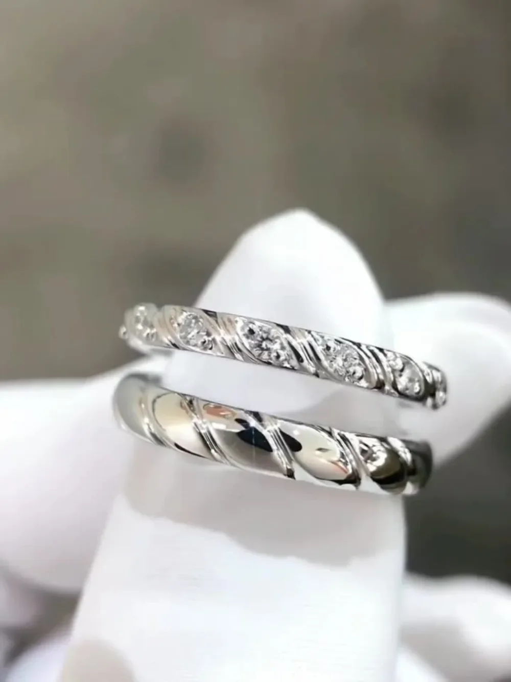 

Париж Спин Любов Фонтейн Пара Кольцо Розовое Золото Нишевый Дизайн Спин Любовь Кольцо