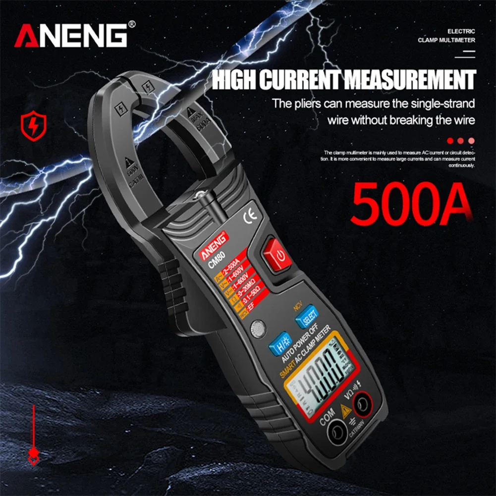 ANENG CM80 4000 Counts Smart Digital Clamp Meter DC/AC Current Voltage Resistance Tester Auto Range NCV Tester Multimeter