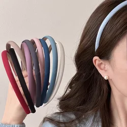 2pc Fashion 1.2cm Slim Solid Bezel Hairbands Headbands for Women Men Girls Vintage Hoop for Washface Tool Hair Bands Accessories