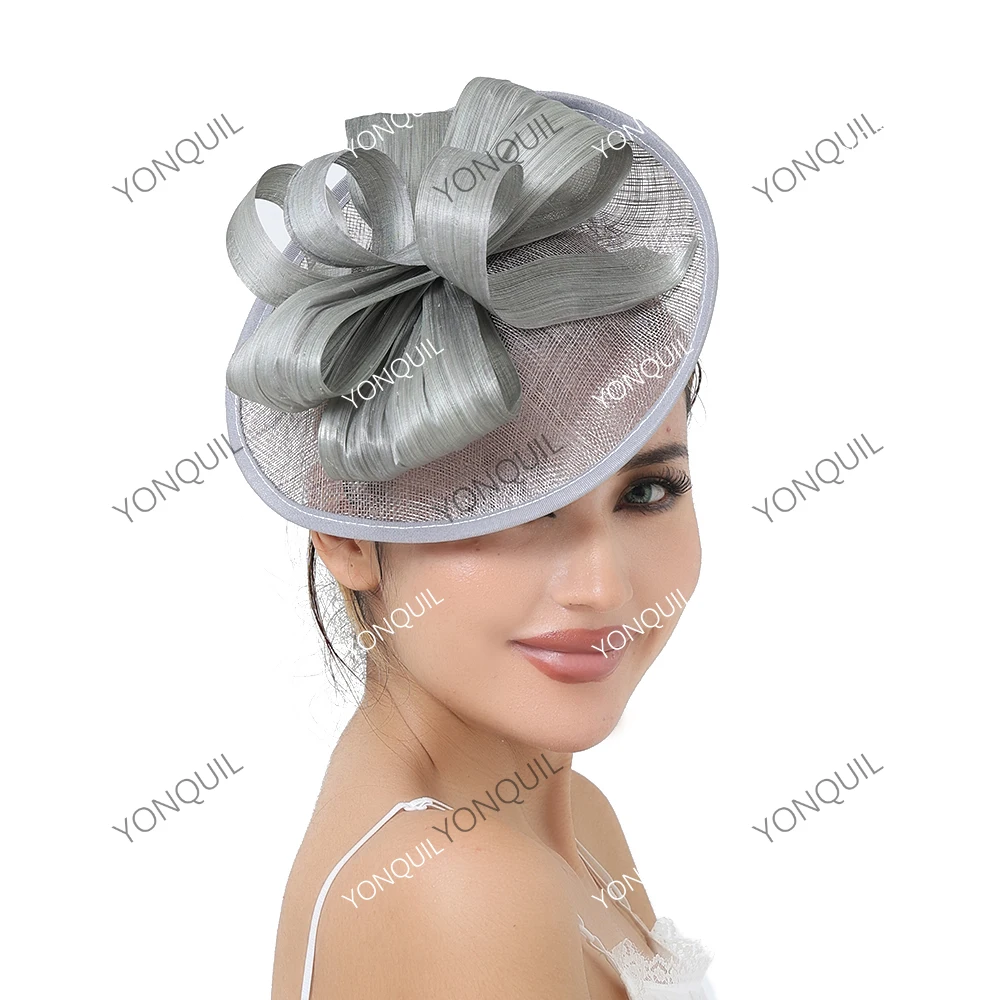 

Новинка 2025 года, шляпа-чародейка Sinamay и шелковый льняной шляпа-волшебник, свадебный церковный головной убор, чайная кепка для официального мероприятия, коктейльная шляпа для гонок в Кентукки Дерби