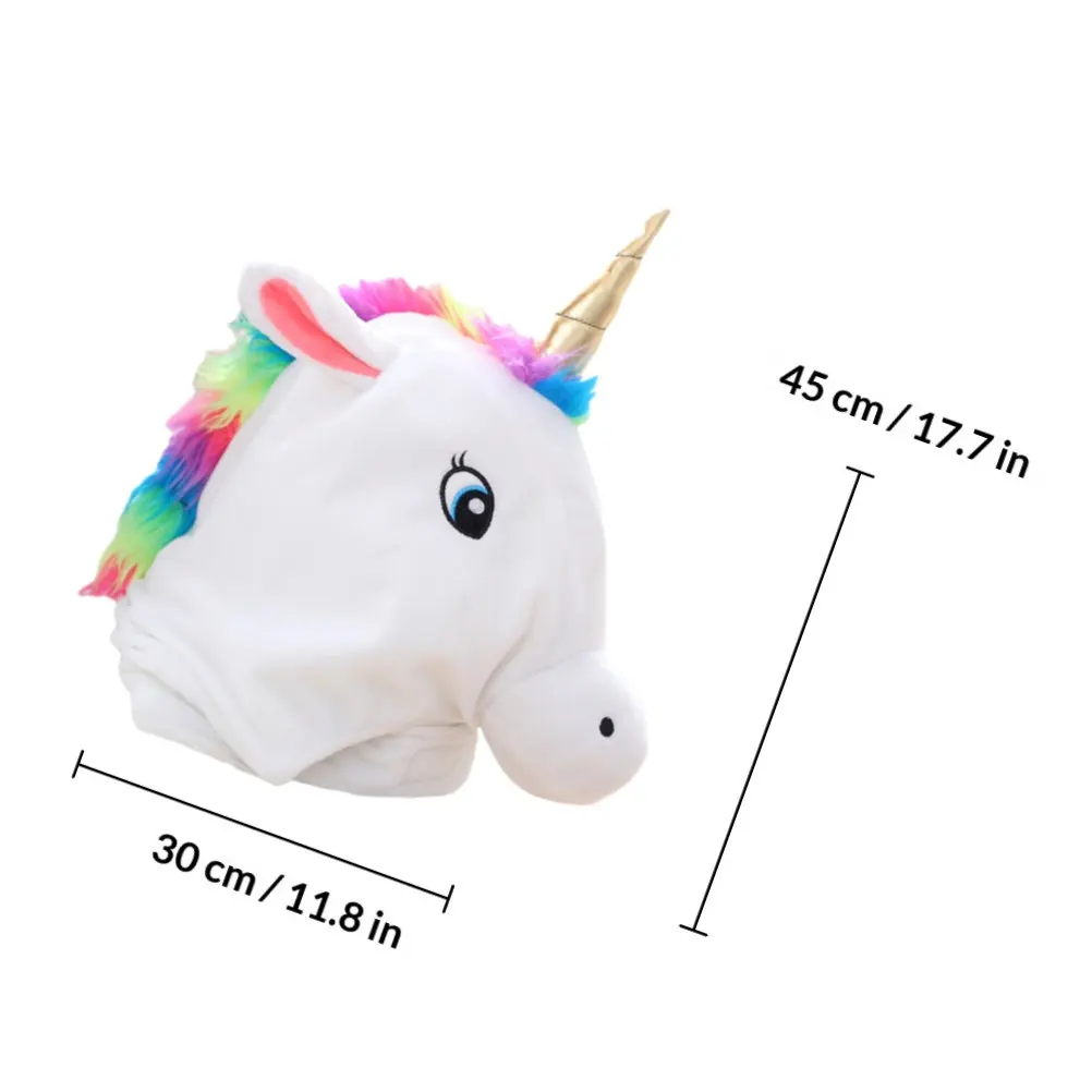 1 Stück Einhorn-Kopfbedeckung, hochwertig, weich, bequem, tragbar, für Kinder, trendiges Halloween-Party-Foto-Requisit, Verkleidungs-Accessoire