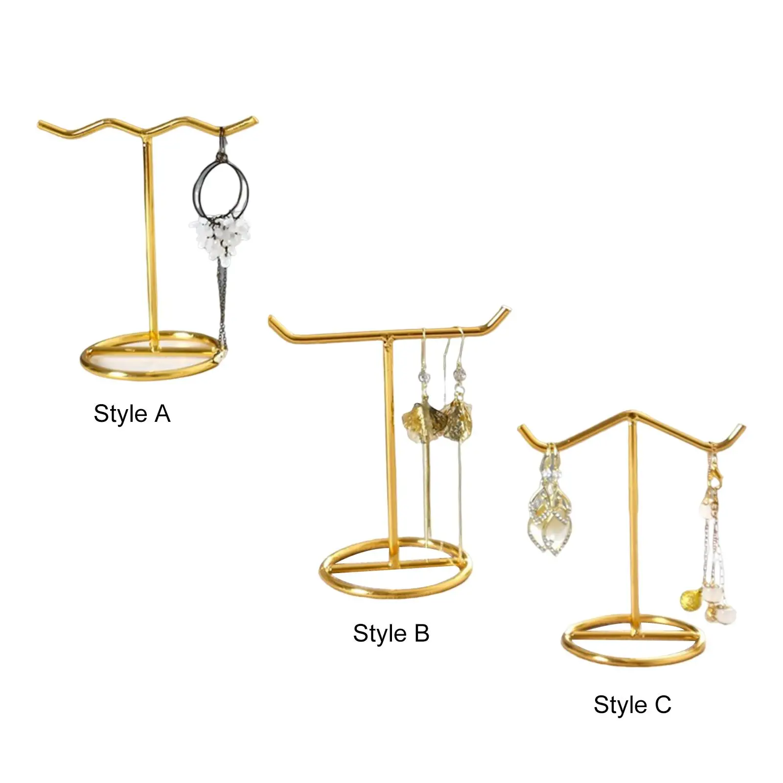 Metal Ear Stud Holder Photography Props Multifunctional Modern Durable Earring Display Stand for Countertop Keychain Bracelet