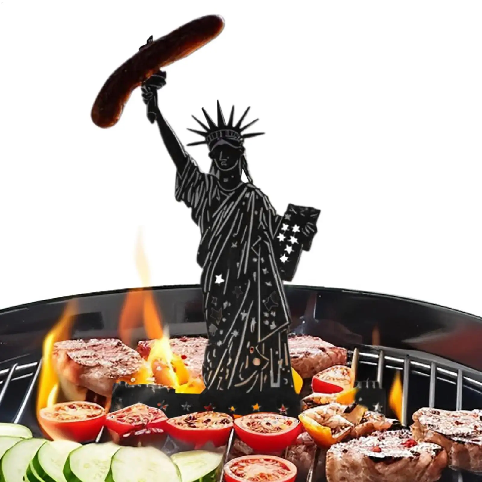 

Hot Dog Roasters Funny Iron Barbeque Roaster Holder For Hot Dog Multi-functional Meat Skewers Grilling Rack For Barbeque Picnic