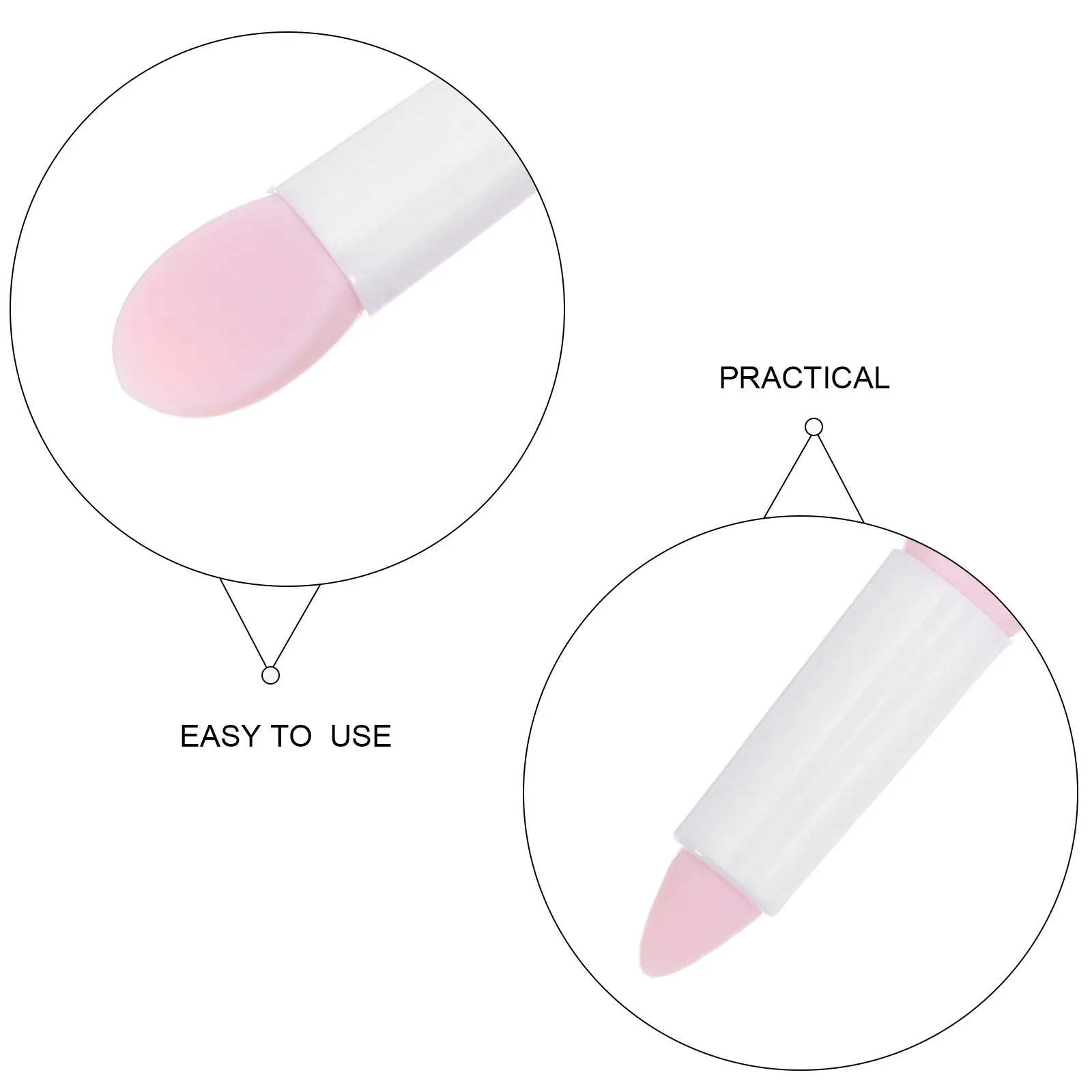 50 Uds. Brochas de maquillaje de labios de silicona, cuchara para máscara de labios de doble punta y aplicador de sombra de ojos con brillo, aplicador de maquillaje, palos reutilizables