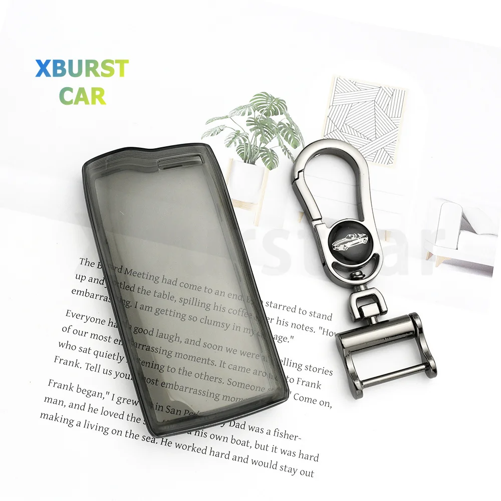 Transparent TPU Auto Car Key Case Cover For Chery Tiggo 2 3x Arrizo 5Pro Gx 5x EQ7 Tiggo 7 Pro 8 Pro Exeed Keychain Holder