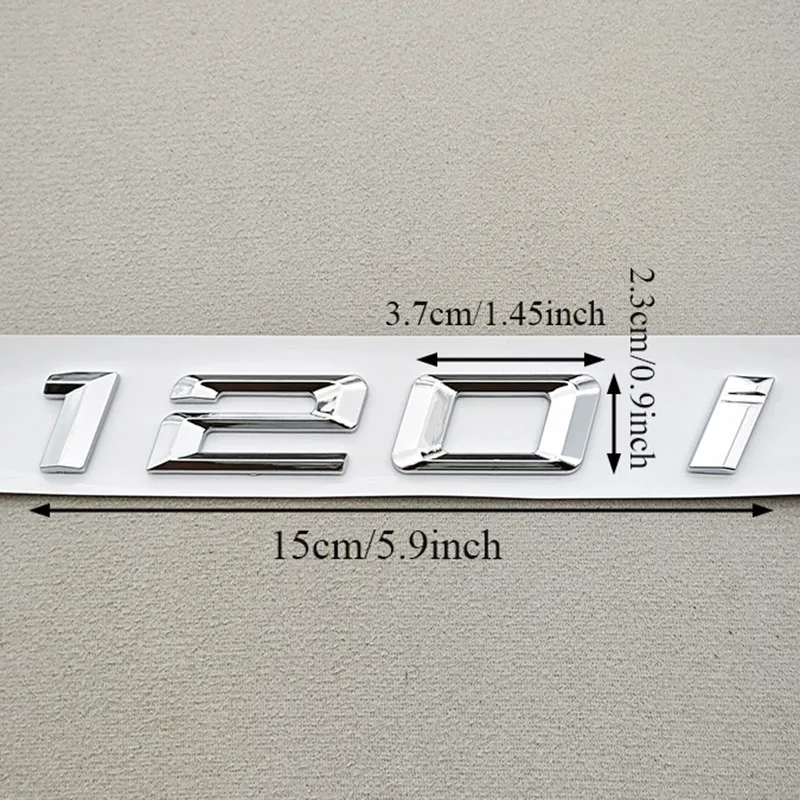 ثلاثية الأبعاد ABS كروم سيارة رسائل شعار 118i 120i 125i الخلفي الجذع شارة شعار ملصق لسيارات BMW 118i 120i 125i الذيل بمناسبة الملحقات #4