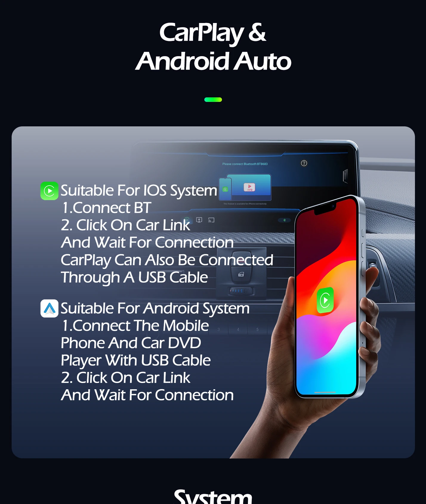 Android 15 Auto-Multimedia-Player Für Audi A6 C7 A7 2012 ~ 2018 Touchscreen Carplay Musik Stereo GPS Navigation 8 + 128 GB Auto Radio – Detail 14