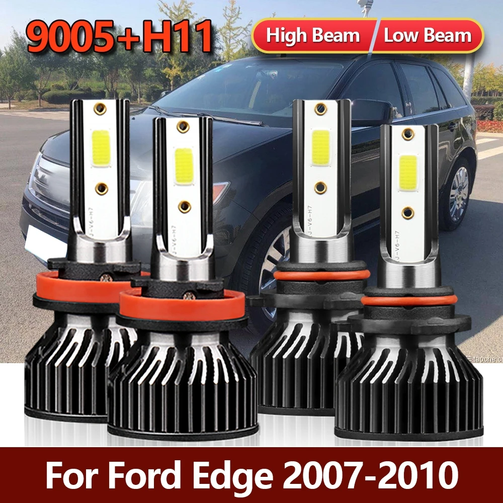 

Headlights 6000K 72W Ultra Bright Led Luces For Ford Edge 2007 2008 2009 2010 Car Auto Headlamp 9005 H11 High Low Beam 12V Combo