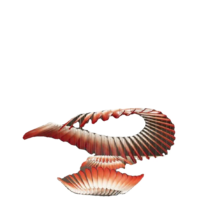

Duplex floor chandelier Nordic red acrylic lamp Modern simple stairwell art modeling lamp