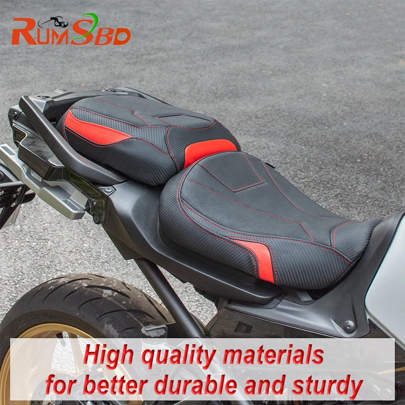 Motorcycle Front Solo Thicken Leather Seat Cover Rear Passenger Cushion Pad For Yamaha Tracer 9/GT 2021 2022 2023 2024 - Image 3