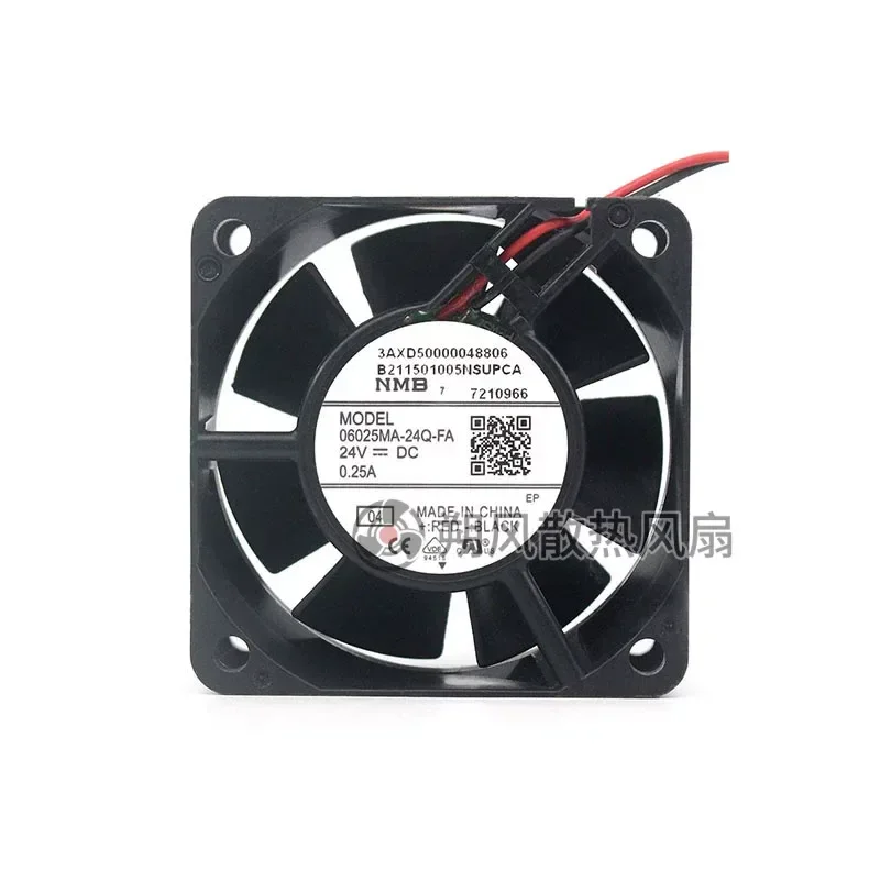 for NMB 06025MA-24Q-FA 6025 6CM 24V 0.25A Industrial Control Inverter Waterproof Cooling Fan
