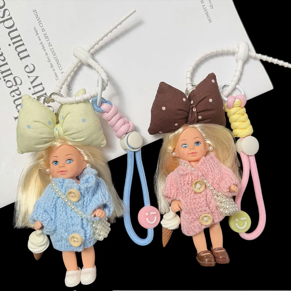 IGNICASE Cute Fashion Delicate Doll Princess Keychain High-end Girls Bag Pendant Personality Trend Collection Bag Accessories