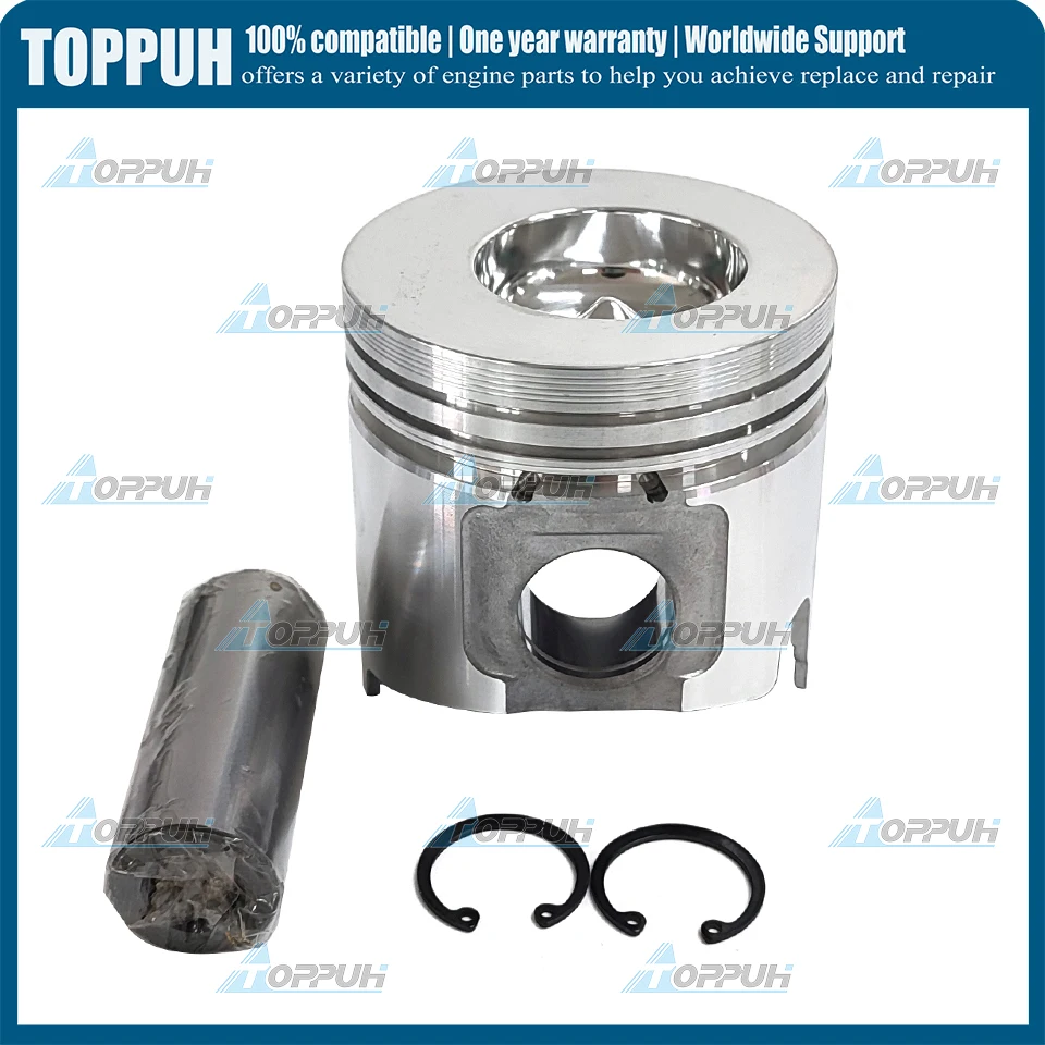 for Yanmar 3TNE84 for Komatsu 3D84-3 Engine 129002-22090 84mm 1pc New 3TNE84 Piston Set (Clip & Pin)