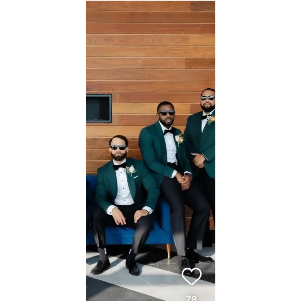 

Green Wedding Men Suits Shawl Lapel Slim Fit 2 Piece Groomsmen Tuxedo Male Fashion Prom Tailored Custom Blazer Jacket Pants Set