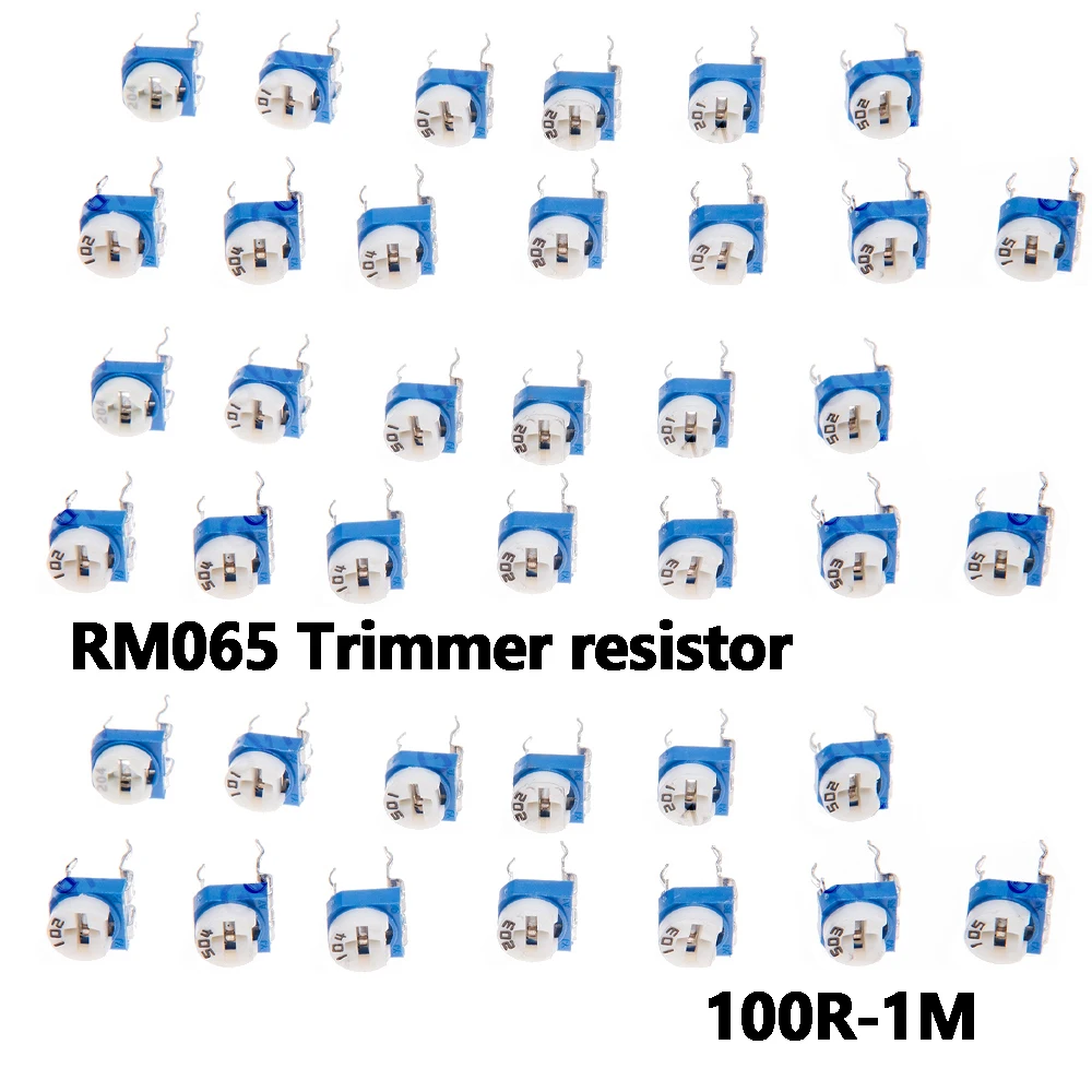 20/50/500PCS RM065 200K 5K Trimmer resistor 100R 200R 2K 1M 20K 200K 500R for  DIY Electronics 200K 500R 1K