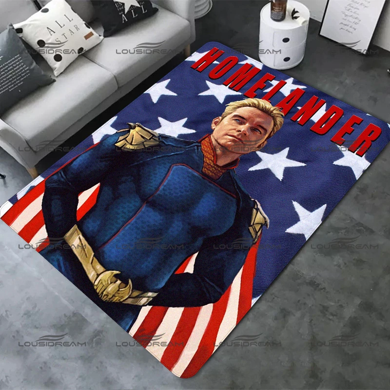 Sci-Fi American TV The Boy Decorative Carpet Square Flannel Homelander Rugs Modern Home Living Room Floor Mats Bedroom Carpet