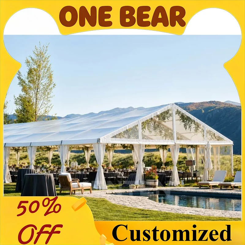 Windproof Sun‑Shade White Aluminum A‑Frame Tent Outdoor Canopy Shelter For Wedding Ceremony Party Banquet And Commercial Events